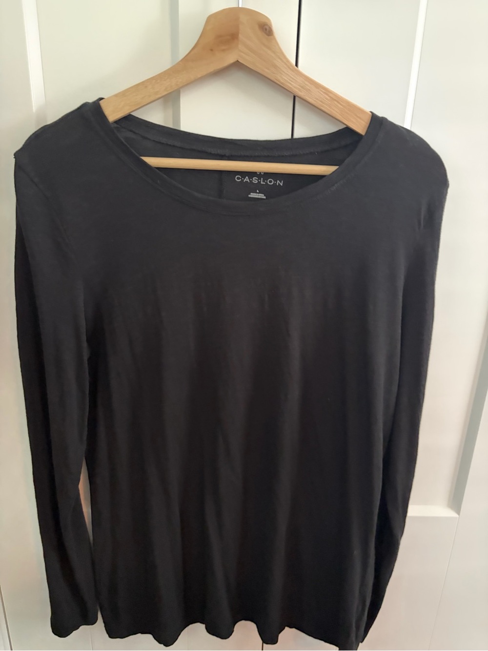 Caslon Black Long Sleeve Crewneck Top